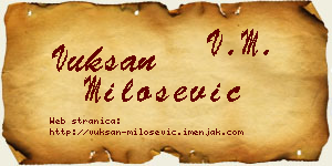 Vuksan Milošević vizit kartica